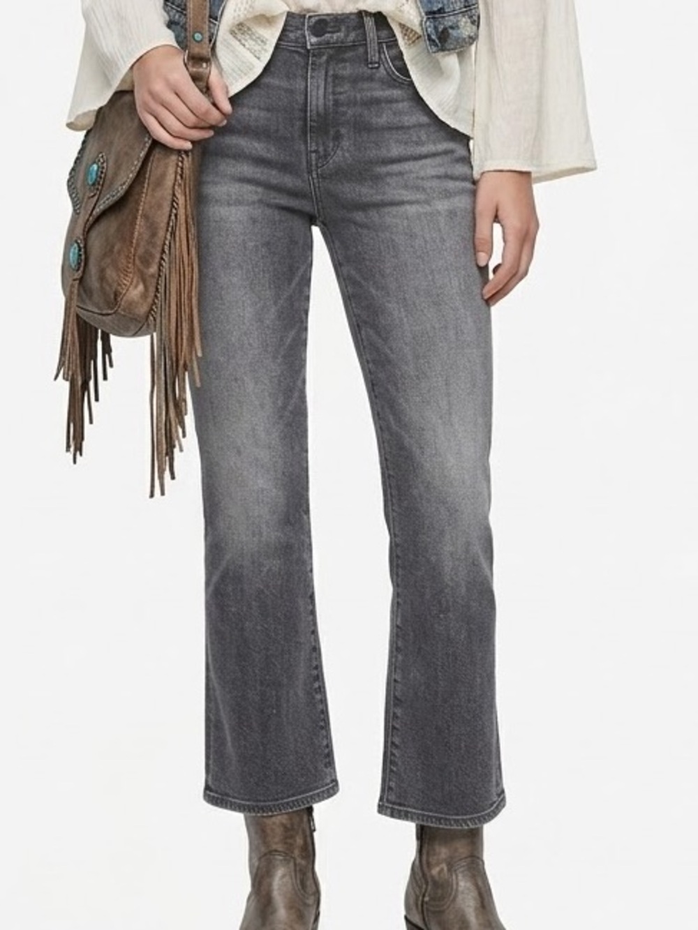 FRAME DENIM | LE CROP MINI BOOT GREY WASH JEANS